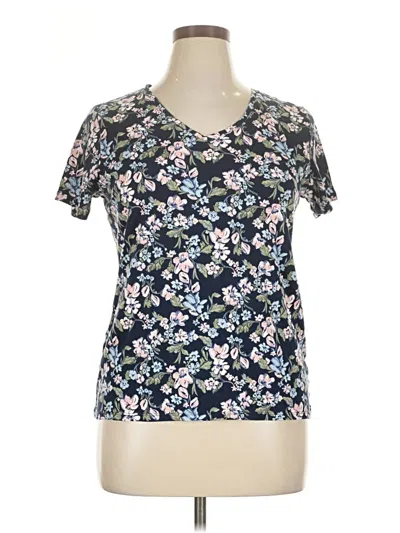 Pre-owned Croft & Barrow Short Sleeve T-shirt In Blue