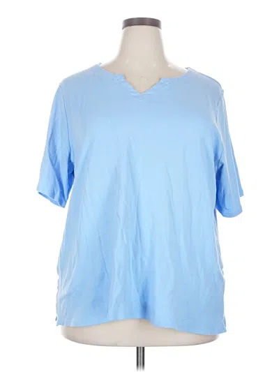 Pre-owned Croft & Barrow Short Sleeve T-shirt In Blue