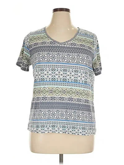 Pre-owned Croft & Barrow Short Sleeve T-shirt In Blue