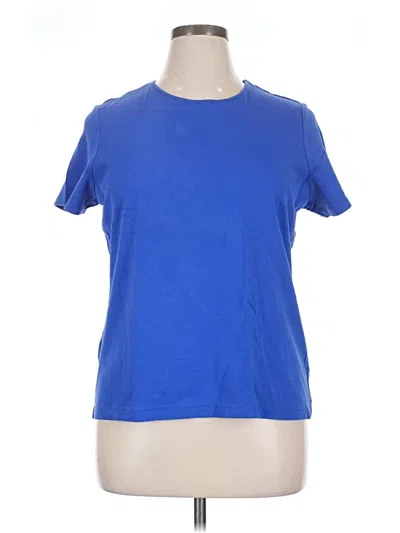Pre-owned Croft & Barrow Short Sleeve T-shirt In Blue