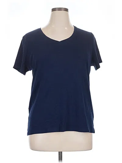 Pre-owned Croft & Barrow Short Sleeve T-shirt In Blue