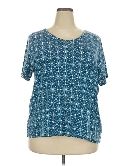 Pre-owned Croft & Barrow Short Sleeve T-shirt In Blue