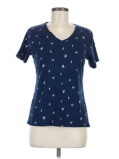 Pre-owned Croft & Barrow Short Sleeve T-shirt In Blue