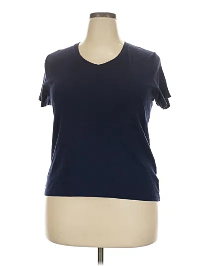 Pre-owned Croft & Barrow Short Sleeve T-shirt In Blue