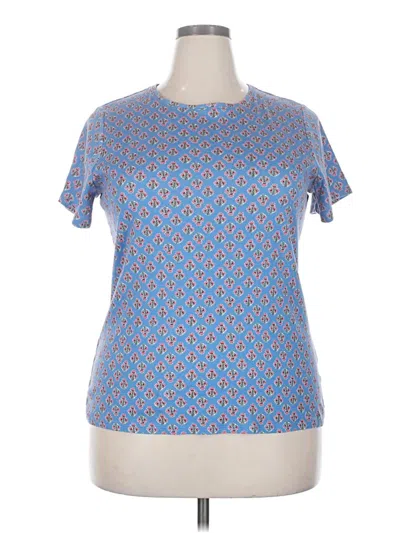 Pre-owned Croft & Barrow Short Sleeve T-shirt In Blue