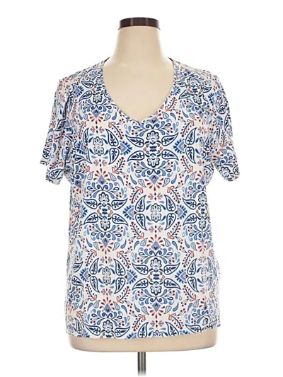 Pre-owned Croft & Barrow Short Sleeve T-shirt In Blue