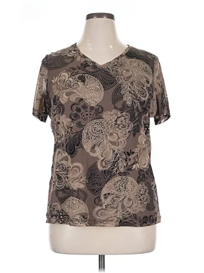 Pre-owned Croft & Barrow Short Sleeve T-shirt In Brown