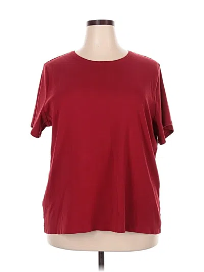 Pre-owned Croft & Barrow Short Sleeve T-shirt In Burgundy