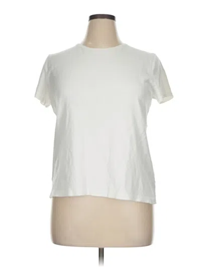 Pre-owned Croft & Barrow Short Sleeve T-shirt In Ivory