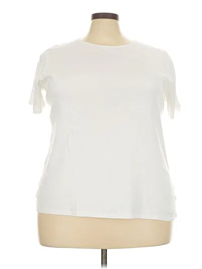 Pre-owned Croft & Barrow Short Sleeve T-shirt In Ivory