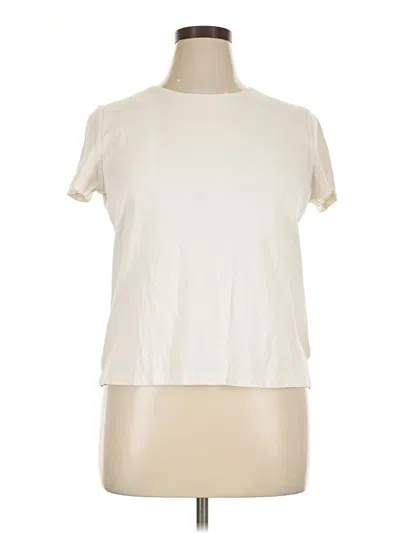 Pre-owned Croft & Barrow Short Sleeve T-shirt In Ivory
