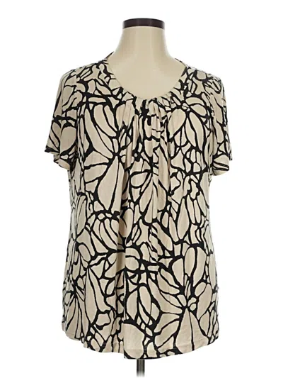 Pre-owned Croft & Barrow Short Sleeve T-shirt In Ivory