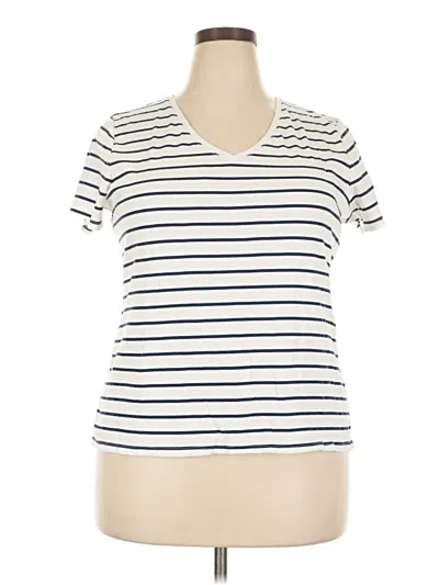 Pre-owned Croft & Barrow Short Sleeve T-shirt In Ivory