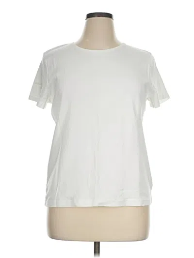 Pre-owned Croft & Barrow Short Sleeve T-shirt In Ivory