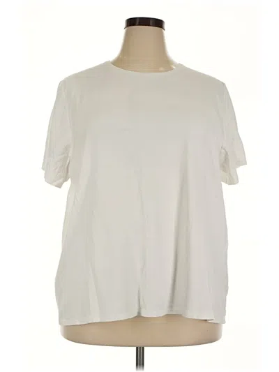 Pre-owned Croft & Barrow Short Sleeve T-shirt In Ivory