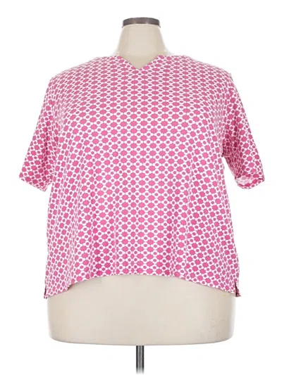 Pre-owned Croft & Barrow Short Sleeve T-shirt In Pink