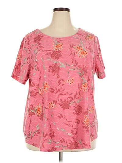 Pre-owned Croft & Barrow Short Sleeve T-shirt In Pink
