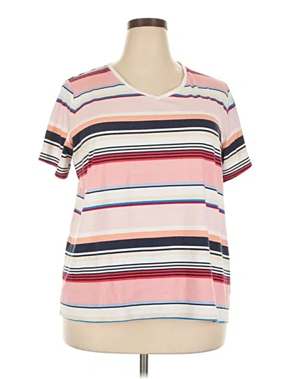 Pre-owned Croft & Barrow Short Sleeve T-shirt In Pink