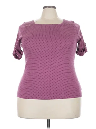 Pre-owned Croft & Barrow Short Sleeve T-shirt In Purple