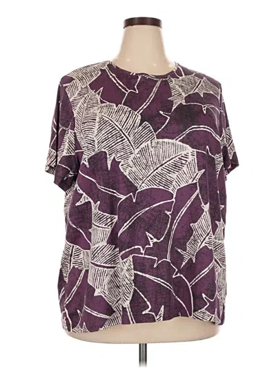 Pre-owned Croft & Barrow Short Sleeve T-shirt In Purple