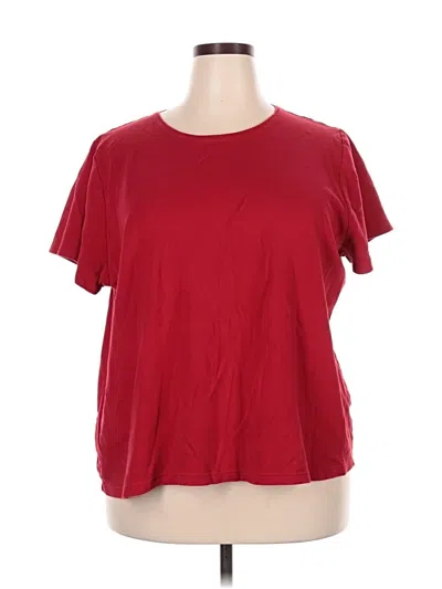 Pre-owned Croft & Barrow Short Sleeve T-shirt In Red