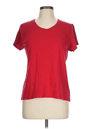 Pre-owned Croft & Barrow Short Sleeve T-shirt In Red