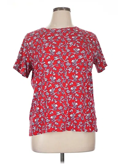 Pre-owned Croft & Barrow Short Sleeve T-shirt In Red