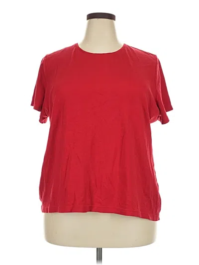 Pre-owned Croft & Barrow Short Sleeve T-shirt In Red