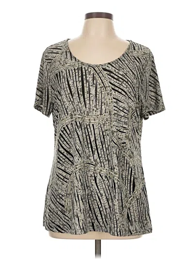 Pre-owned Croft & Barrow Short Sleeve T-shirt In Silver