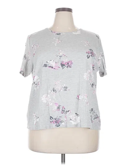 Pre-owned Croft & Barrow Short Sleeve T-shirt In Silver