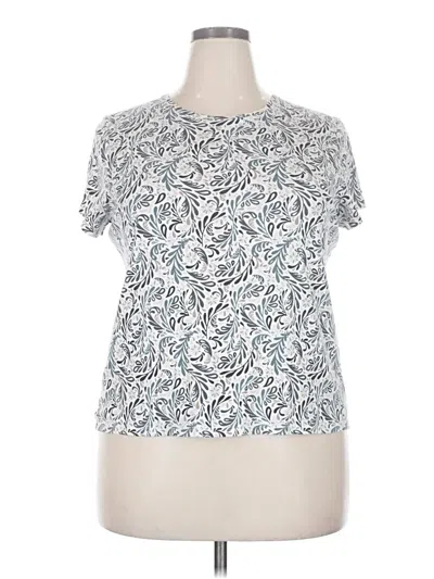 Pre-owned Croft & Barrow Short Sleeve T-shirt In Silver