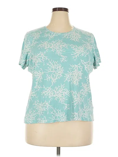 Pre-owned Croft & Barrow Short Sleeve T-shirt In Teal