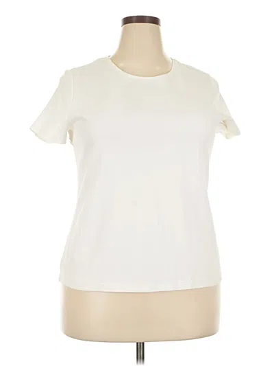 Pre-owned Croft & Barrow Short Sleeve T-shirt In White