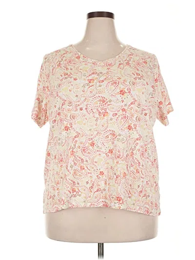 Pre-owned Croft & Barrow Short Sleeve T-shirt In White