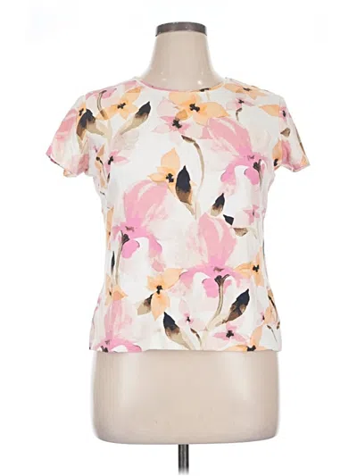 Pre-owned Croft & Barrow Short Sleeve T-shirt In White