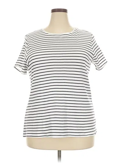Pre-owned Croft & Barrow Short Sleeve T-shirt In White