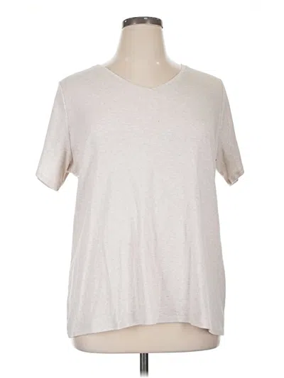 Pre-owned Croft & Barrow Short Sleeve T-shirt In White