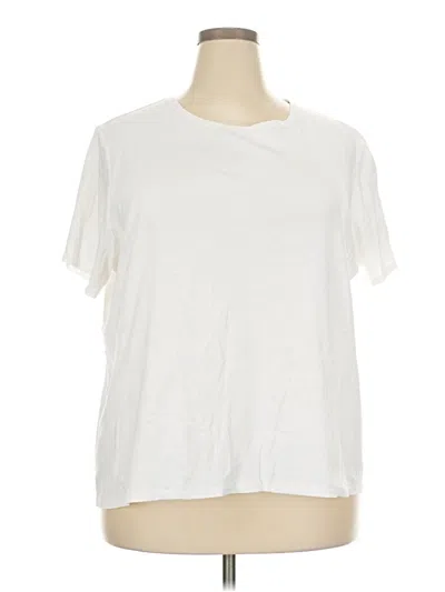 Pre-owned Croft & Barrow Short Sleeve T-shirt In White