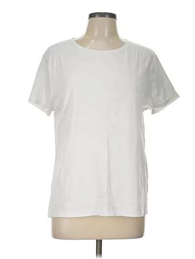 Pre-owned Croft & Barrow Short Sleeve T-shirt In White