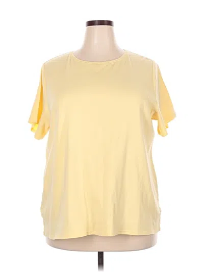 Pre-owned Croft & Barrow Short Sleeve T-shirt In Yellow