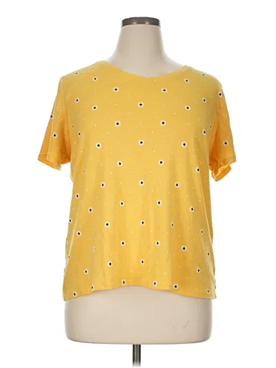 Pre-owned Croft & Barrow Short Sleeve T-shirt In Yellow