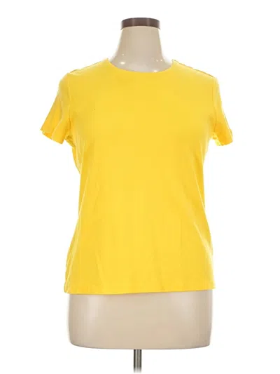 Pre-owned Croft & Barrow Short Sleeve T-shirt In Yellow