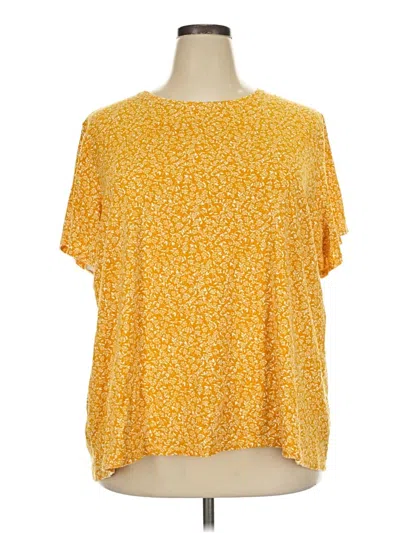 Pre-owned Croft & Barrow Short Sleeve T-shirt In Yellow