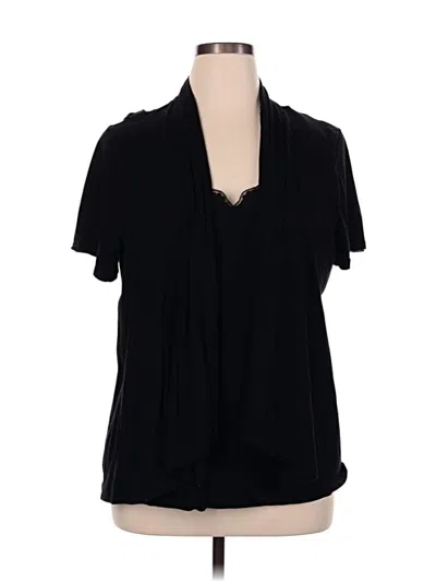 Pre-owned Croft & Barrow Short Sleeve Turtleneck In Black