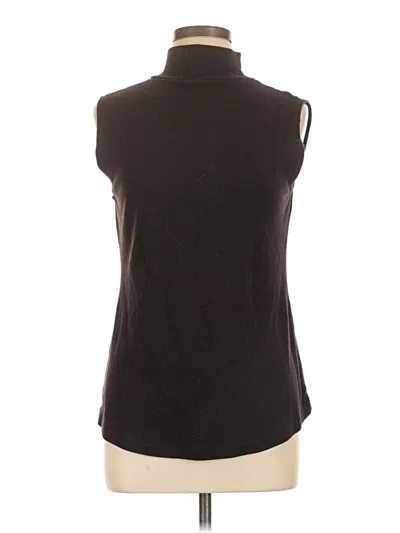 Pre-owned Croft & Barrow Short Sleeve Turtleneck In Black