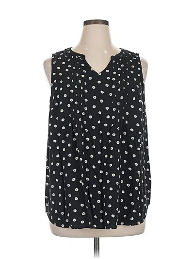 Pre-owned Croft & Barrow Sleeveless Blouse In Black