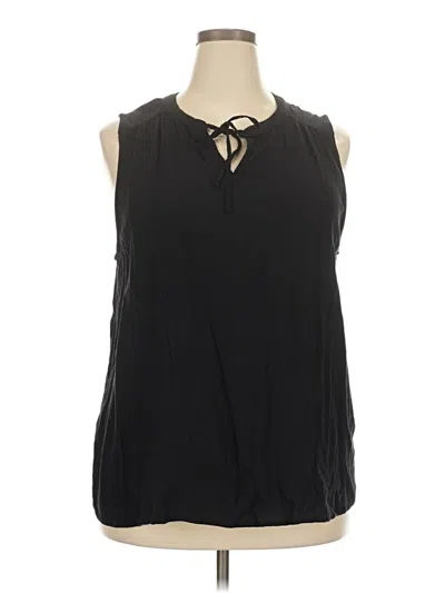 Pre-owned Croft & Barrow Sleeveless Blouse In Black