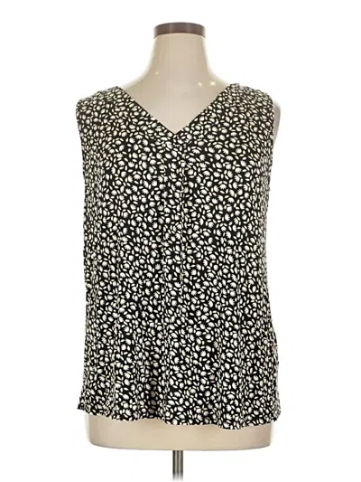 Pre-owned Croft & Barrow Sleeveless Blouse In Black