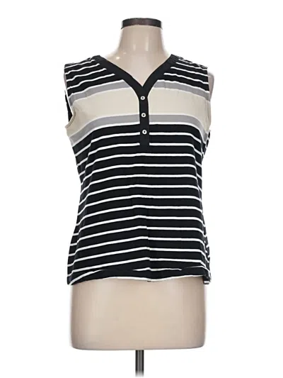 Pre-owned Croft & Barrow Sleeveless Blouse In Black