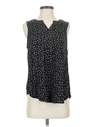 Pre-owned Croft & Barrow Sleeveless Blouse In Black